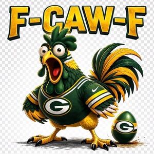 Green & Yellow Team Rooster Plush Mascot Toy - Official Inspired